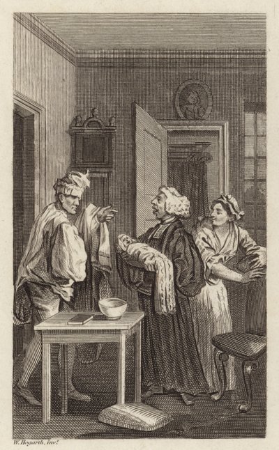Scéna z Tristrama Shandyho od William Hogarth
