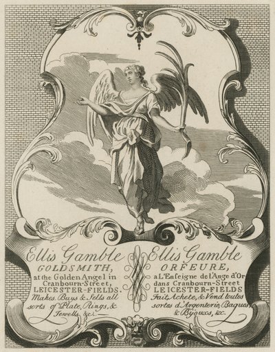 Inzerát Ellis Gamble, Goldsmith od William Hogarth