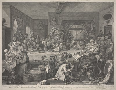 Volební zábava od William Hogarth