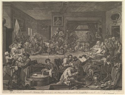 An Election Entertainment, Plate I: Four Prints of an Election, 24. února 1755. od William Hogarth