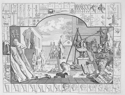 Analýza krásy, deska 1, 1753 od William Hogarth