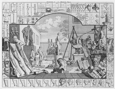 Analýza krásy, deska 1, 1753 od William Hogarth