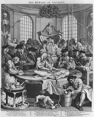 Pitva aneb Odměna za krutost, z filmu Čtyři fáze krutosti, 1751 od William Hogarth