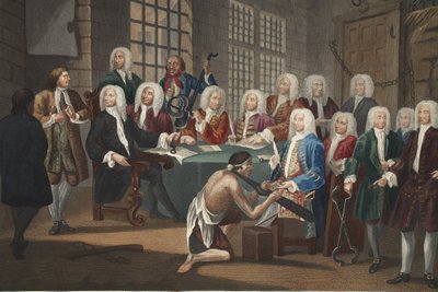 Bambridge před soudem za vraždu komisí Dolní sněmovny, ilustrace z 