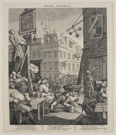 Pivní ulice od William Hogarth