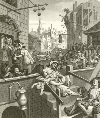 Beer Street a Gin Lane od William Hogarth