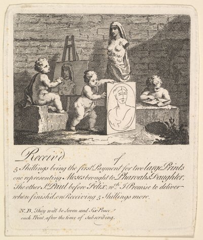 Chlapci pokukující v přírodě, 1731-51. od William Hogarth