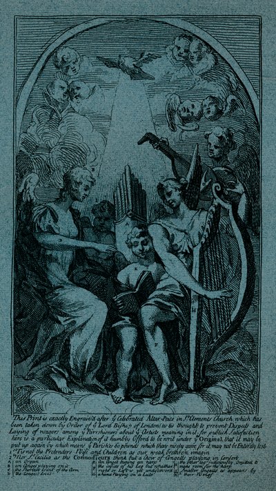 Burleska na kentském oltáři v St Clement Danes, c1725 od William Hogarth