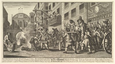Pálení zad v Temple Bar Dvanáct velkých ilustrací pro Hudibras Samuela Butlera..., 1725-68. od William Hogarth