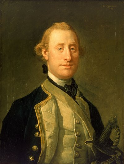 Kapitán sir Alexander Schomberg (1720-1804) od William Hogarth