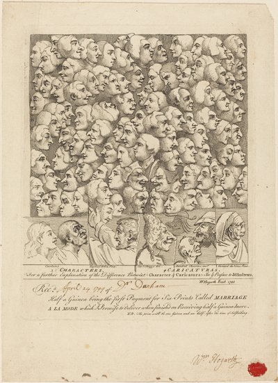 Postavy a karikatury od William Hogarth