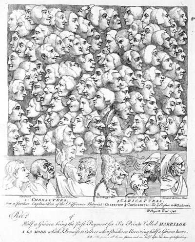 Postavy a karikatury od William Hogarth