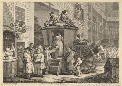 Dvůr venkovského hostince od William Hogarth