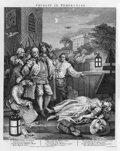 Krutost v dokonalosti, ze čtyř fází krutosti, 1751 od William Hogarth