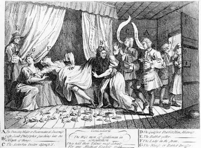 Cunicularii aneb The Wise Men of Godliman in Consulting, 1726 od William Hogarth