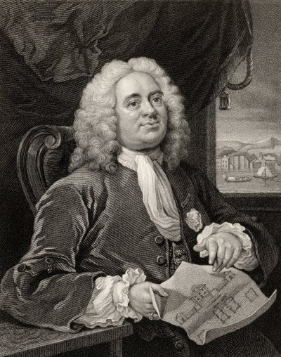 Daniel Lock, vyrytý Benjaminem Hollem (1808-84) z „Díla Williama Hogartha“, vydaného v roce 1833 od William Hogarth