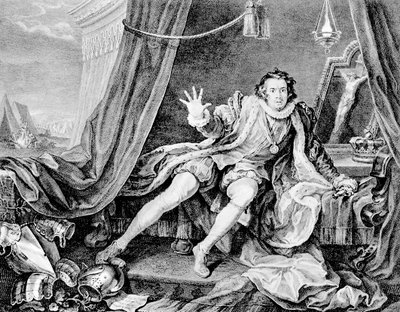 David Garrick jako Richard III, 1746. od William Hogarth