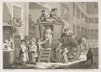 Dostavník neboli dvůr venkovského hostince od William Hogarth