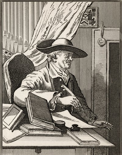 Dr. Thomas Morell, z knihy "The Works of Hogarth", vydané v roce 1833. od William Hogarth