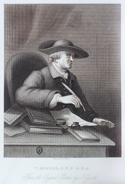 Rytina T. Morell od Williama Hogartha od William Hogarth