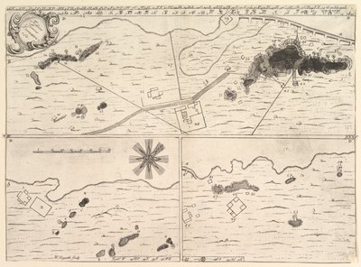 Fodina ferrea Danmorensis - Dánský železný důl Aubry de La Mottrayes cestuje přes ..., 1723-24. od William Hogarth