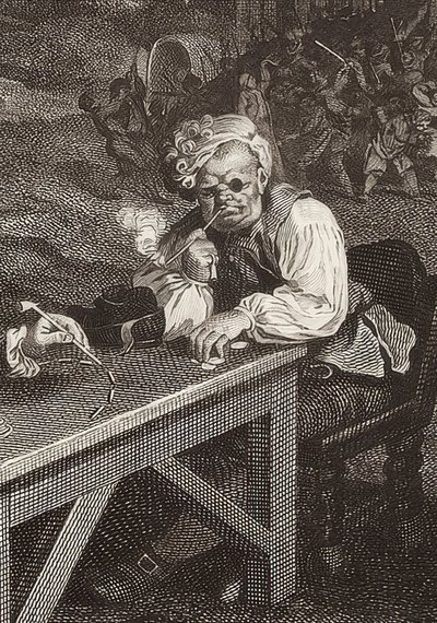 Čtyři tisky voleb / Všeobecné volby. List 2: Získávání hlasů / Chytání hlasů (detail, viz také obrázek číslo 51281). 1757 od William Hogarth