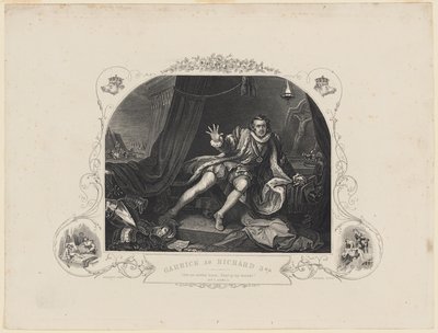 Garrick jako Richard 3. od William Hogarth