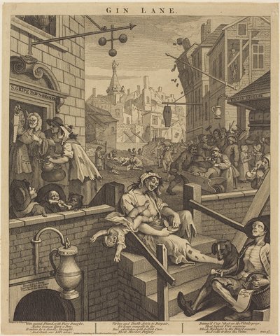 Ulička ginu od William Hogarth