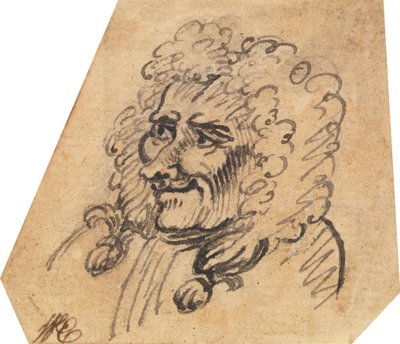 Grotesker Männerkopf od William Hogarth