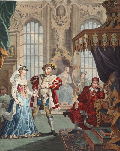 Henry VIII a Anne Boleyn, ilustrace z 