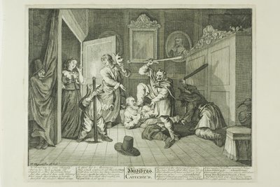Hudibras Catechized, deska devět z Hudibrasu od William Hogarth