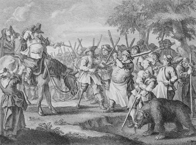 Hudibrasovo první dobrodružství, z knihy Hudibras od Samuela Butlera od William Hogarth