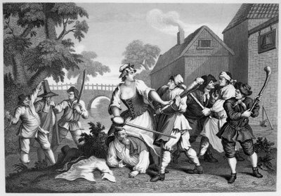 Hudibras The Knight se podřizuje Trulle od William Hogarth