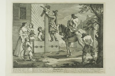 Hudibras Triumphant, čtvrtá deska z Hudibrasu od William Hogarth