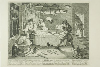 Hudibras a Sidrofel, osmá deska z knihy Hudibras od William Hogarth