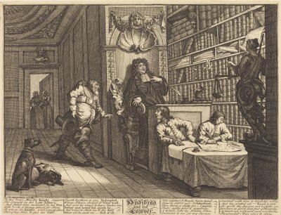 Hudibras a právník od William Hogarth