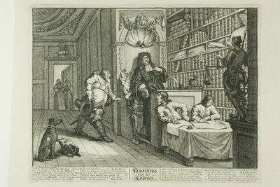 Hudibras a právník, dvanáctá deska z knihy Hudibras od William Hogarth