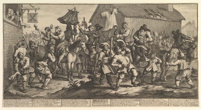 Hudibras a Skimmington Dvanáct velkých ilustrací pro Samuela Butlerse H..., únor 1725-26. od William Hogarth