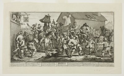 Hudibras a Skimmington, sedmá deska z knihy Hudibras od William Hogarth