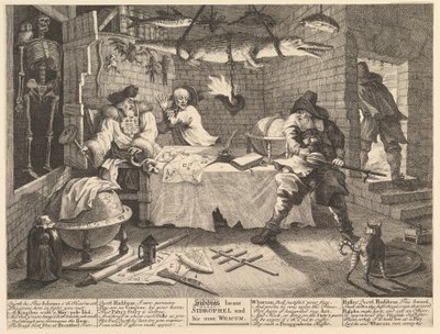 Hudibras porazí Sidrophela a jeho muže Whacuma Dvanáct velkých ilustrací pro Sa..., únor 1725-26. od William Hogarth