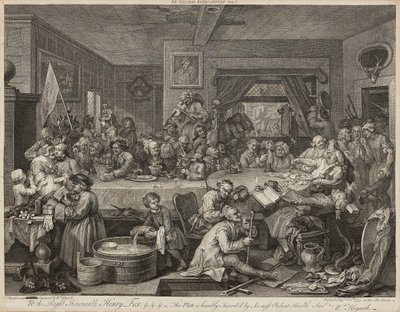 Humours of An Election (Sada čtyř) (rytiny) od William Hogarth
