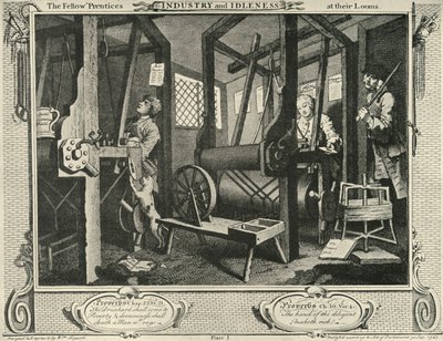 Interiér tkalcovské dílny, 1747, 1925. od William Hogarth