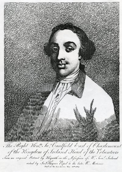 James Caulfield, 1. hrabě z Charlemontu, vyryl Joseph Haynes, 1782 od William Hogarth