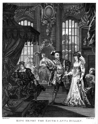 Král Jindřich VIII a Anna Boleynová od Williama Hogartha od William Hogarth