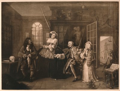 Manželství A-la-Mode: 3. Inspekce, c1743 od William Hogarth