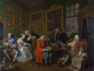Marriage a la Mode: I – The Marriage Settlement, c.1743 od William Hogarth