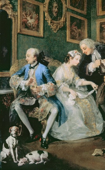 Marriage a la Mode: I – The Marriage Settlement, c.1743 detail olej na plátně z 62692 od William Hogarth