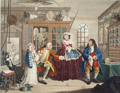 Marriage a la Mode, Plate III, The Inspection, illustration from 