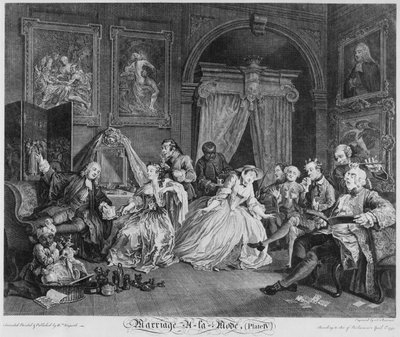Marriage a la Mode, Plate IV, The Toilette, 1745 od William Hogarth
