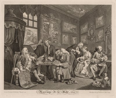Manželství à la Mode: Smlouva od William Hogarth